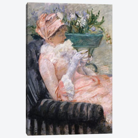 The Cup Of Tea, c.1880-1 Canvas Print #BMN8096} by Mary Stevenson Cassatt Canvas Wall Art