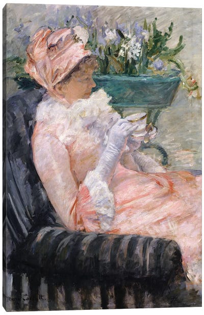 The Cup Of Tea, c.1880-1 Canvas Art Print - Mary Cassatt