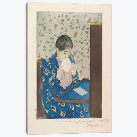 The Letter, 1890–91 Canvas Print #BMN8100} by Mary Stevenson Cassatt Art Print