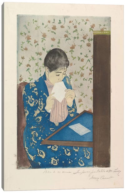 The Letter, 1890–91 Canvas Art Print - Mary Cassatt