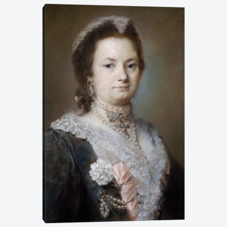 Portrait Of A Lady Canvas Print #BMN8122} by Rosalba Giovanna Carriera Canvas Print