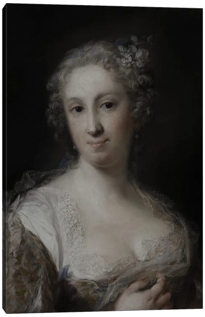 Portrait Of A Lady, c.1730-40 Canvas Art Print