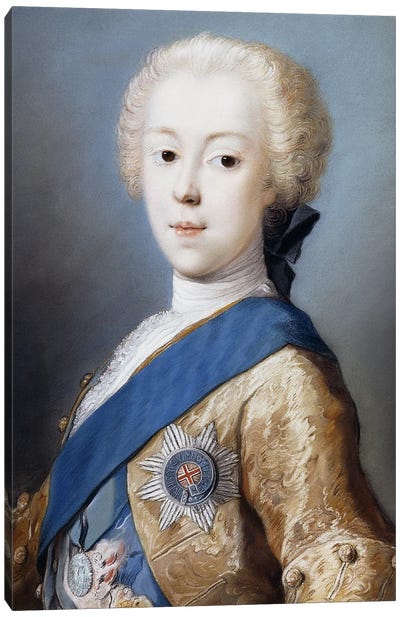 Portrait Of Prince Charles Edward Stuart, Bust-Length, In Profile To The Left, Canvas Art Print