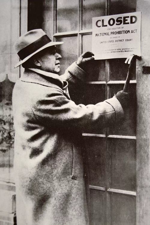 A US Federal Agent Closing A Saloon During Prohibition by American Photographer wall art