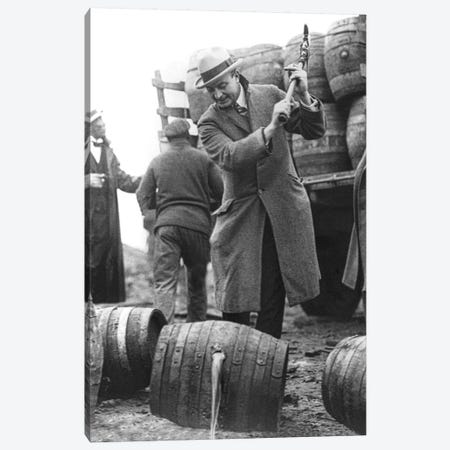Destroying Barrels Of Beer Canvas Print #BMN8136} by American Photographer Canvas Art Print