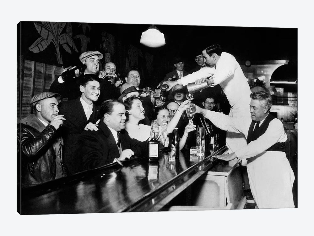 End Of The Prohibition Party by American Photographer 1-piece Canvas Print