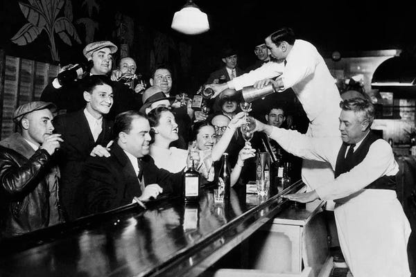 Large Photography - Canvas Prints: End Of The Prohibition Party by American Photographer