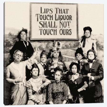Members Of The Anti Saloon League Holding A Sign  Canvas Print #BMN8138} by American Photographer Canvas Artwork