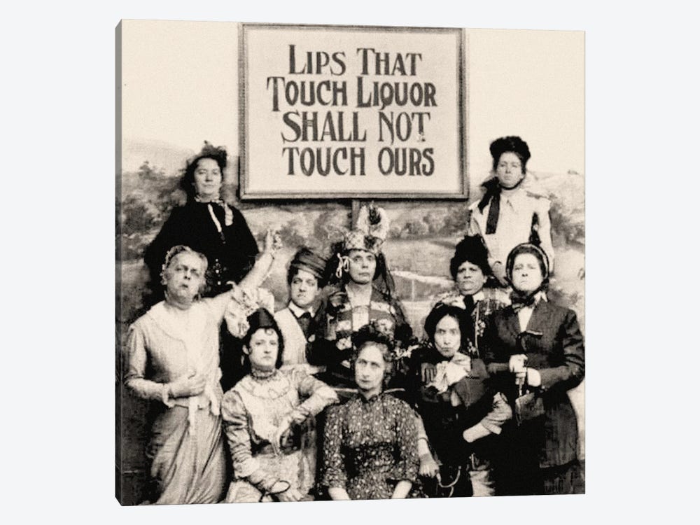 Members Of The Anti Saloon League Holding A Sign  by American Photographer 1-piece Canvas Wall Art