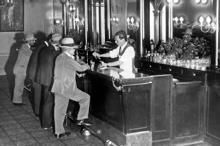 Patrons At A Speakeasy In San Francisco 