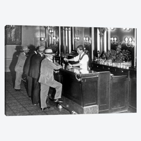 Patrons At A Speakeasy In San Francisco  Canvas Print #BMN8139} by American Photographer Canvas Artwork