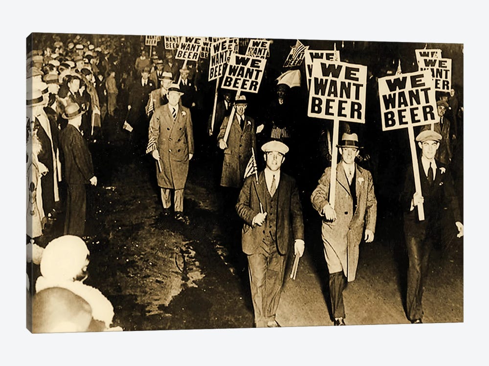 Protest Against Prohibition, New Jersey. 1931 by American Photographer 1-piece Canvas Art Print
