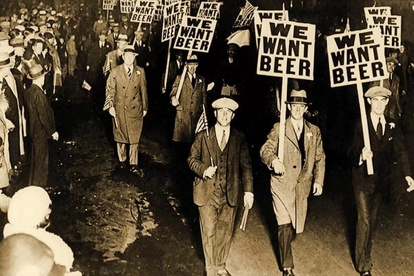 Sepia Photography: Protest Against Prohibition, New Jersey. 1931 by American Photographer