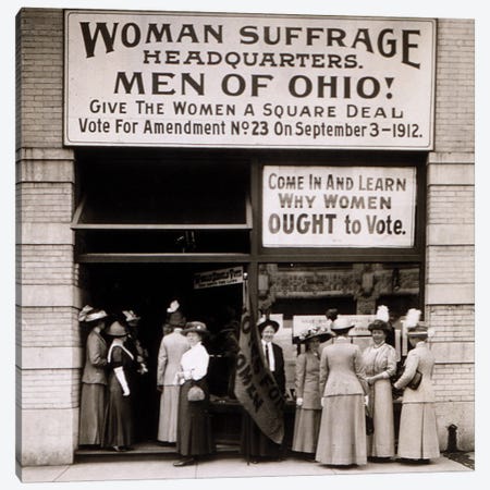 The Woman's Suffrage Headquarters Of Ohio, 1912 Canvas Print #BMN8141} by American Photographer Canvas Print