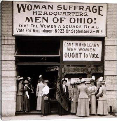 The Woman's Suffrage Headquarters Of Ohio, 1912 Canvas Art Print