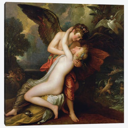 Cupid and Psyche, 1808 Canvas Print #BMN8144} by Benjamin West Canvas Wall Art