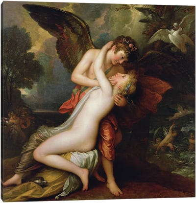 Cupid and Psyche, 1808 Canvas Art Print - Neoclassicism Art