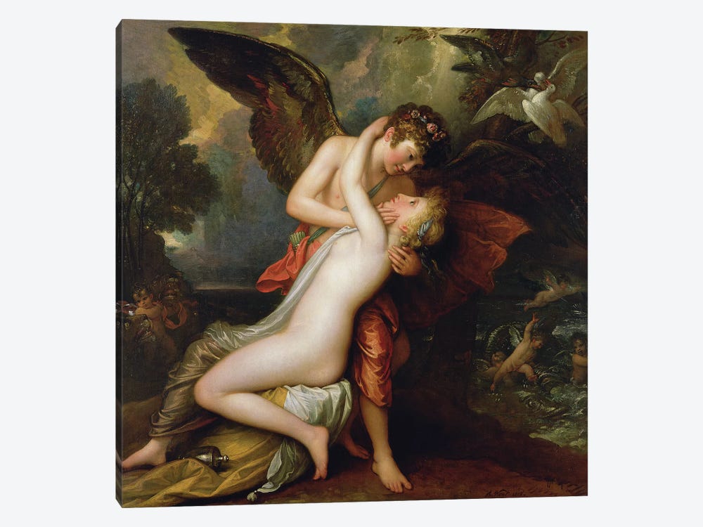 Cupid and Psyche, 1808 by Benjamin West 1-piece Canvas Art Print