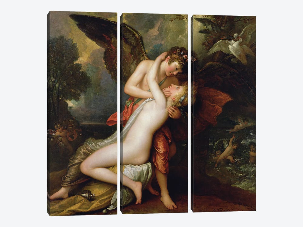 Cupid and Psyche, 1808 by Benjamin West 3-piece Canvas Art Print