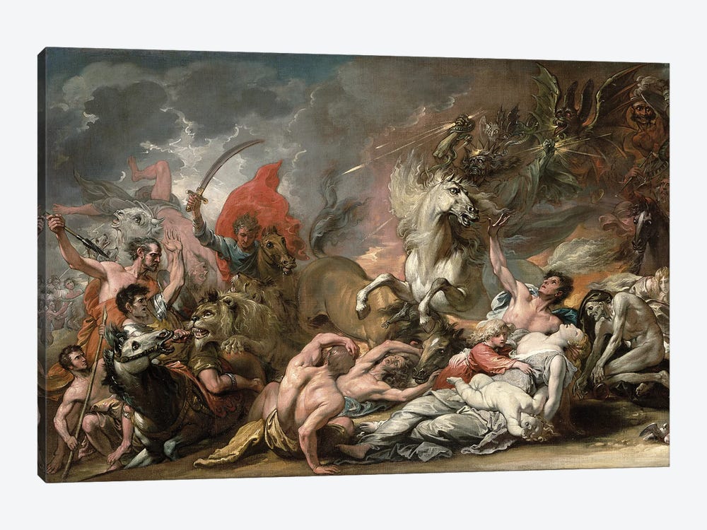 Death on the Pale Horse, 1796 by Benjamin West 1-piece Canvas Artwork