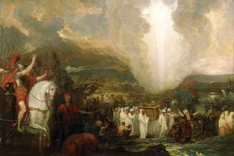 Joshua passing the River Jordan with the Ark of the Covenant, 1800