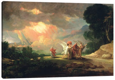 Lot Fleeing from Sodom, 1810 Canvas Art Print