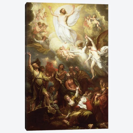 The Ascension Canvas Print #BMN8151} by Benjamin West Canvas Wall Art