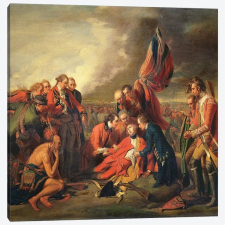 The Death of General Wolfe (1727-59), c.1771 Canvas Print #BMN8152} by Benjamin West Canvas Wall Art