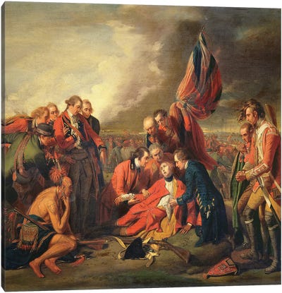 The Death of General Wolfe (1727-59), c.1771 Canvas Art Print - Neoclassicism Art