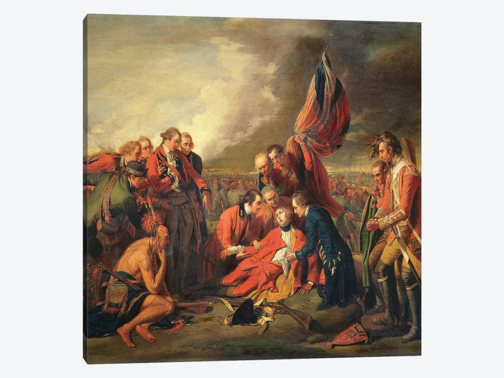 The Death of General Wolfe (1727-59), c.1771 by Benjamin West 1-piece Canvas Artwork