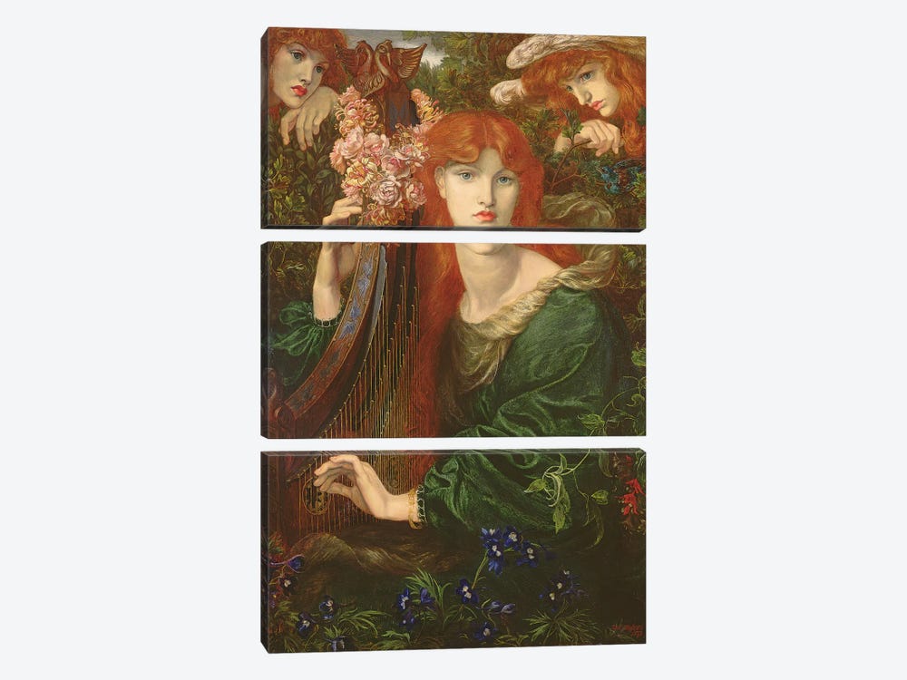 La Ghirlandata, 1873 by Dante Gabriel Charles Rossetti 3-piece Art Print