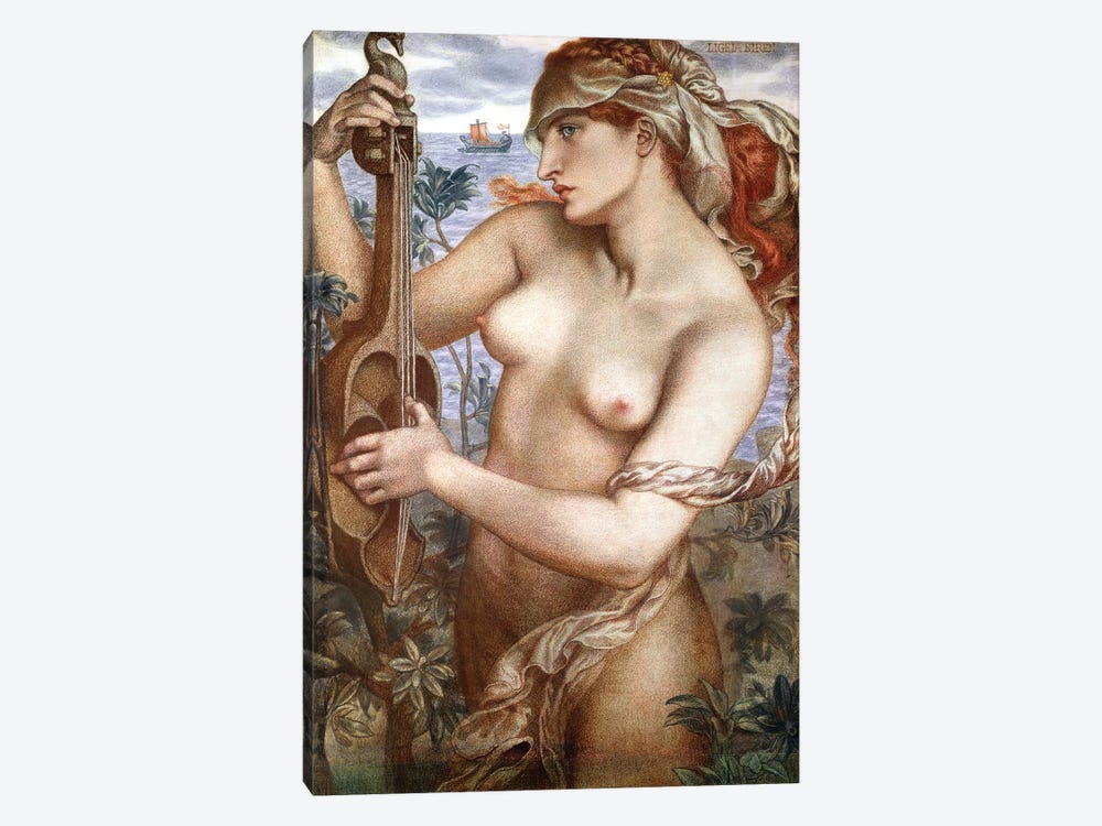 Ligeia Siren, 1873 by Dante Gabriel Charles Rossetti 1-piece Canvas Art