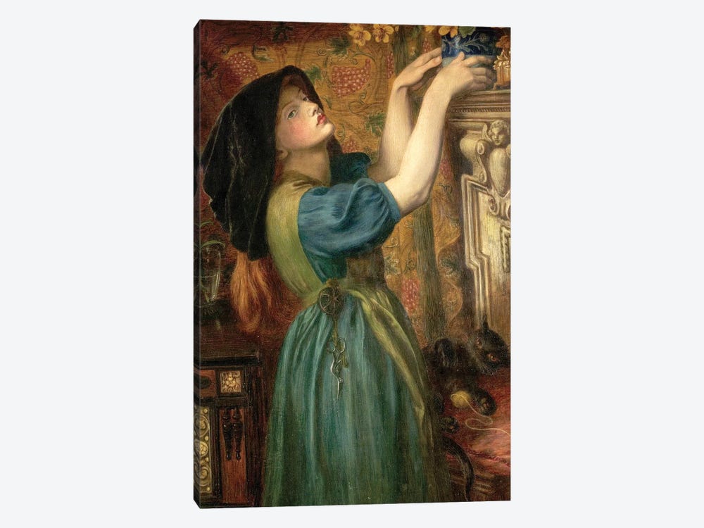 Marigolds (The Bower Maiden, Fleur-de-Marie), 1874 by Dante Gabriel Charles Rossetti 1-piece Canvas Art Print