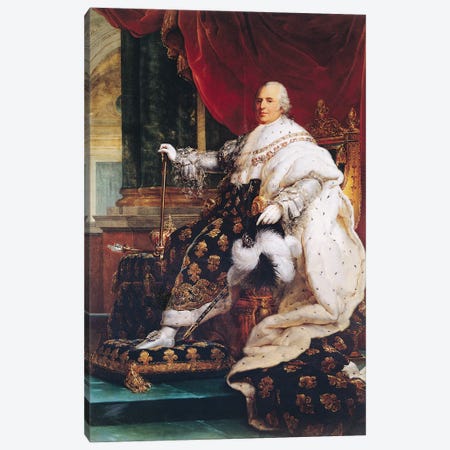 Louis XVIII (1755-1824) Canvas Print #BMN8175} by Francois Pascal Simon Gerard Art Print