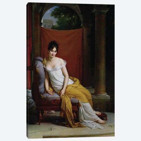 Portrait of Madame Recamier (1777-1849) Canvas Print #BMN8177} by Francois Pascal Simon Gerard Canvas Print