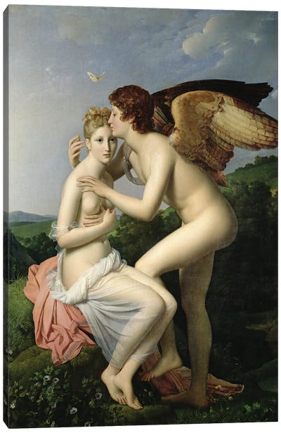 Psyche Receiving the First Kiss of Cupid, 1798 Canvas Art Print