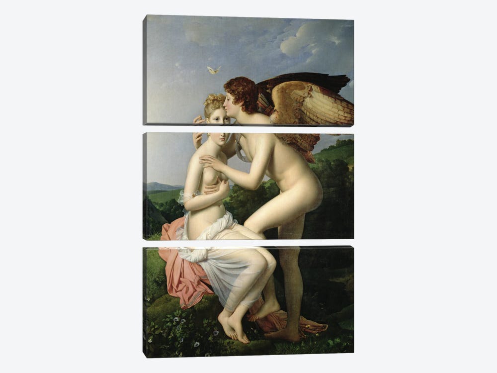 Psyche Receiving the First Kiss of Cupid, 1798 3-piece Canvas Art