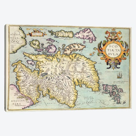 Map of Scotland, Miliaria Scotia Canvas Print #BMN817} by Unknown Artist Canvas Wall Art