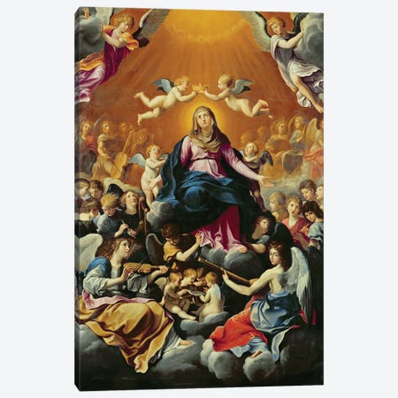 Coronation of the Virgin  Canvas Print #BMN8184} by Guido Reni Canvas Art