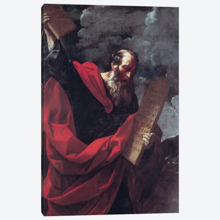Moses with the Tablets of the Law  Canvas Print #BMN8190} by Guido Reni Canvas Art