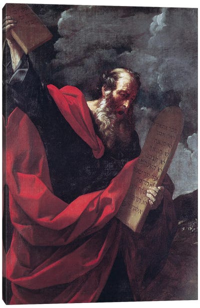 Moses with the Tablets of the Law  Canvas Art Print