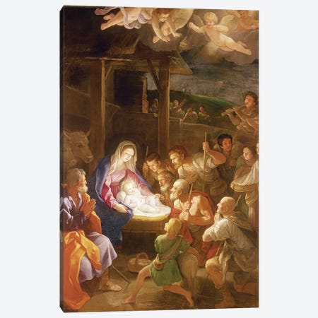 The Nativity at Night, 1640  Canvas Print #BMN8197} by Guido Reni Canvas Art Print
