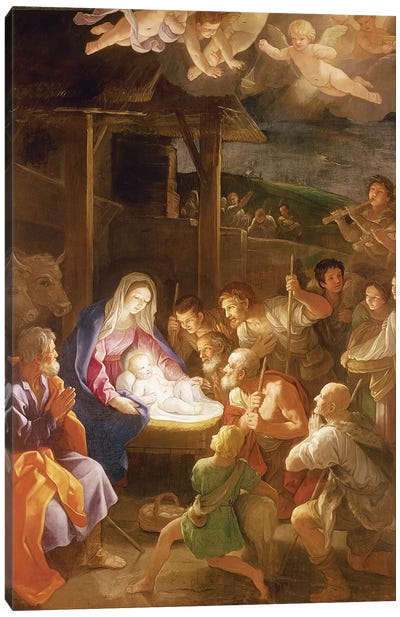 The Nativity at Night, 1640  Canvas Art Print
