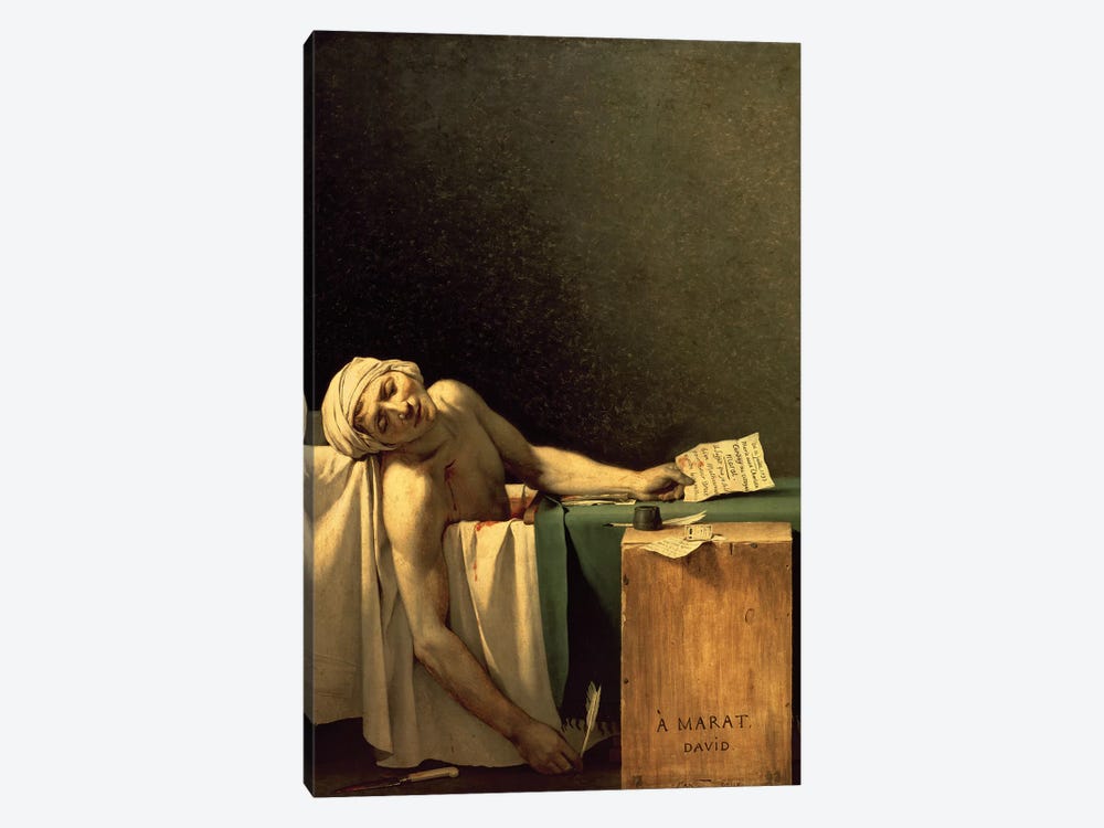 Art Canvas/Poster Print A3/A2/A1 David 1793 Death of Marat 