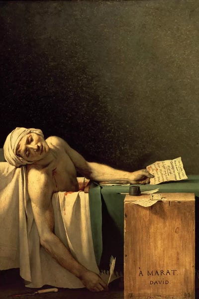 Neoclassicism: The Death of Marat, 1793  by Jacques-Louis David