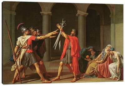 The Oath of Horatii, 1784  Canvas Art Print
