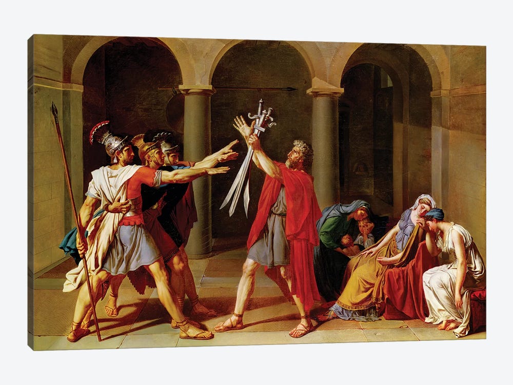 The Oath of the Horatii, c.1783 by Jacques-Louis David 1-piece Art Print