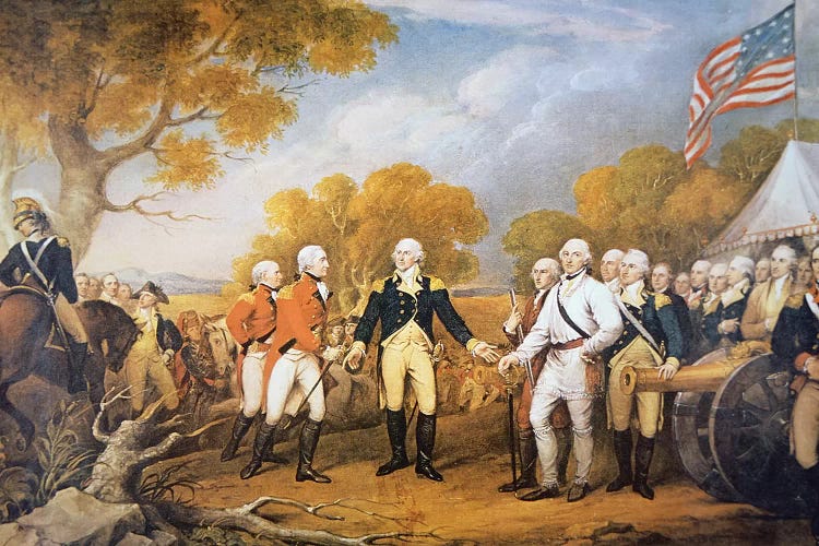 Surrender of General Burgoyne at Saratoga, New York, 17 October 1777