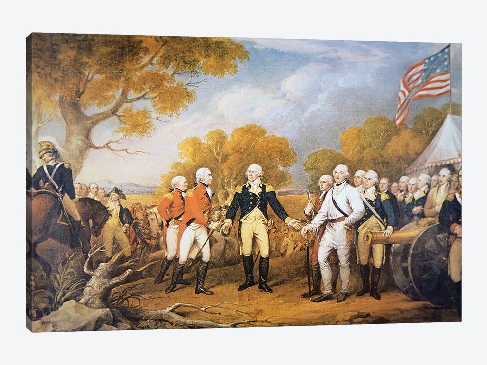 Surrender of General Burgoyne at Saratoga, New York, 17 October 1777 by John Trumbull 1-piece Canvas Art Print