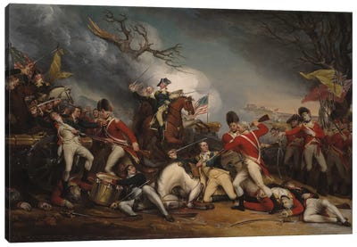 The Death of General Mercer at the Battle of Princeton, January 3, 1777  Canvas Art Print